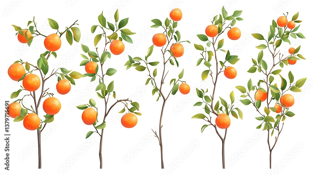 orange branch with berries