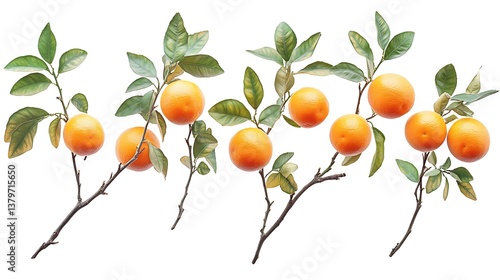 Obraz na płótnie orange branch with berries w salonie
