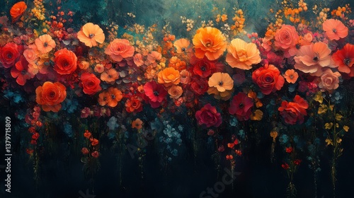 Abstract Floral Abundance. Generative AI