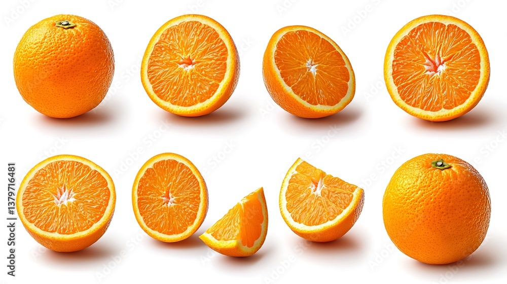 oranges isolated on white background