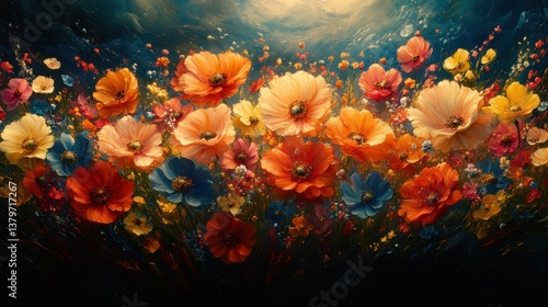 Ethereal Floral Celebration. Generative AI