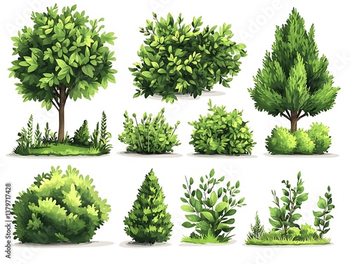 Obraz na płótnie collection of trees w salonie