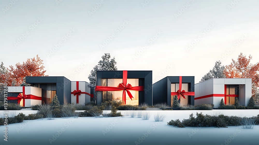 set of houses