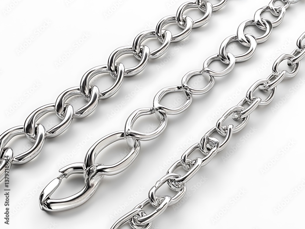 metal chain isolated on white