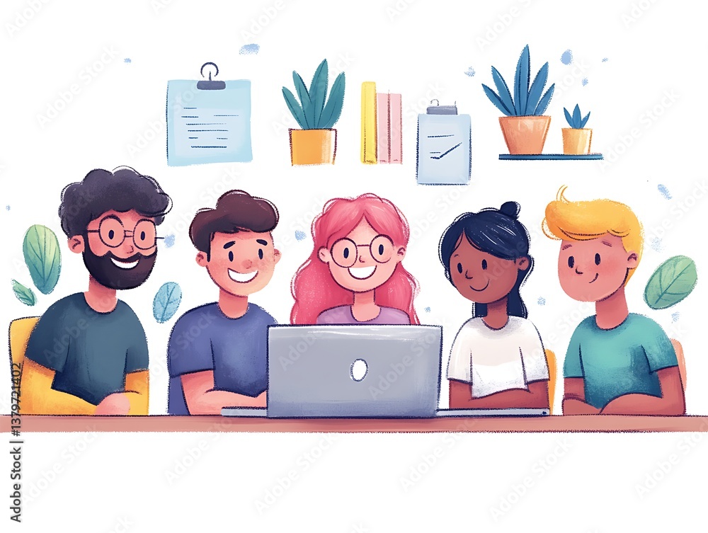 business people working together