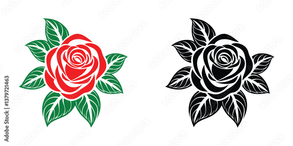vector illustration of a rose, isolated on a white background. vector illustration of a rose, isolated on a white background.