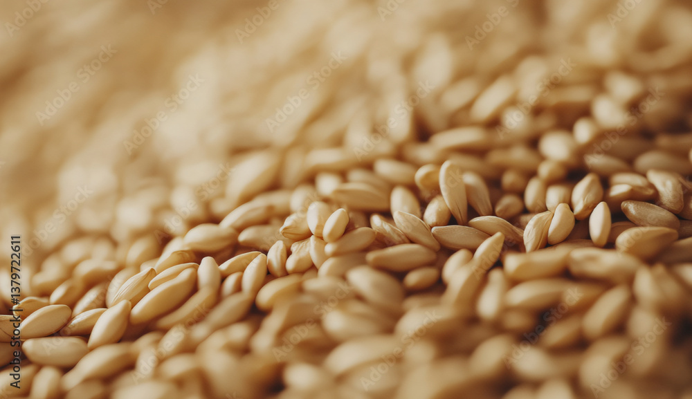 Fototapeta premium Close up of Uncooked Brown Rice Grains