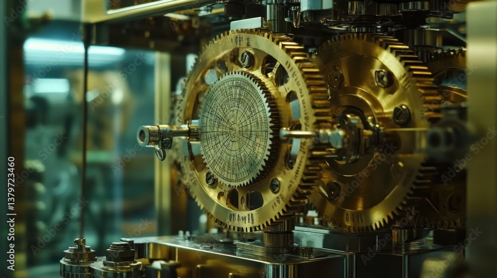 Fototapeta premium Intricate Clockwork Mechanism: A Masterpiece of Engineering