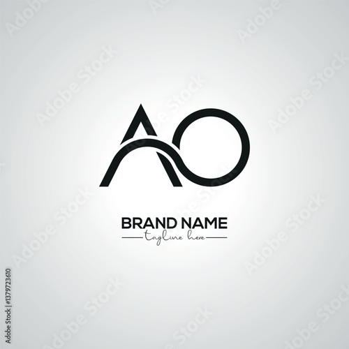 Minimal AO OA Lettermark Logo Design for Corporate Branding.