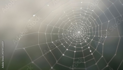 spider web with drops of water on it