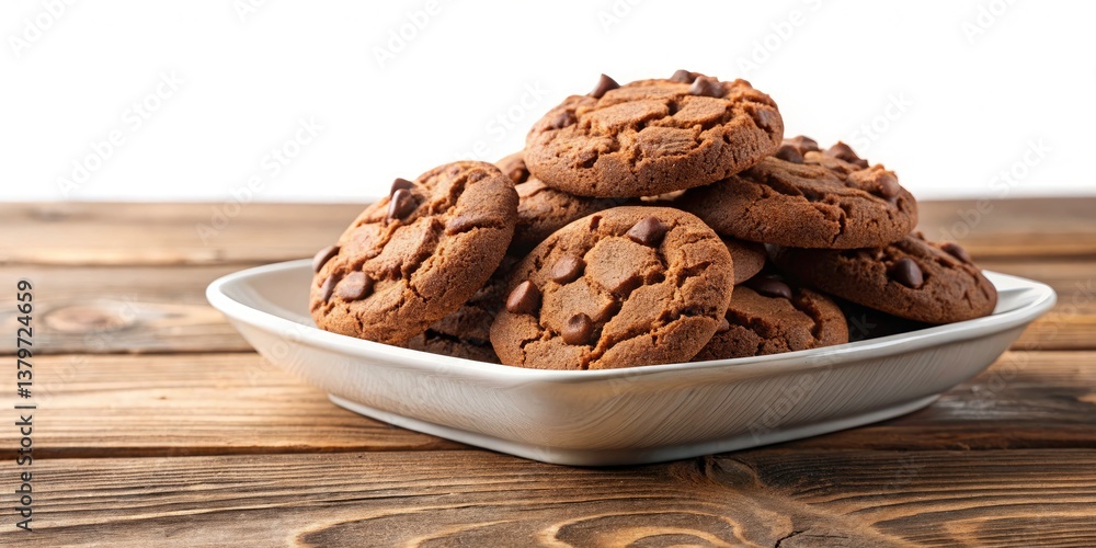 Close-Up Chocolate Butter Cookies, Wooden Table, Dessert Photography, Sweet Treats, Bakery, Homemade Cookies Close-Up Chocolate Butter Cookies, Wooden Table, Dessert Photography, Sweet Treats, Bakery, Homemade Cookies