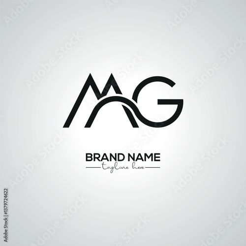 Minimal MG GM Lettermark Logo Design for Corporate Branding.