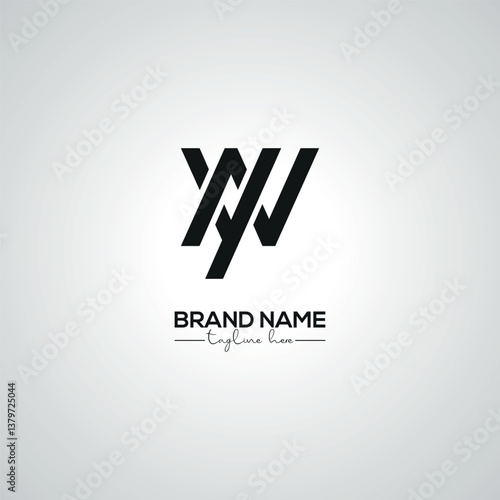 Minimal NY YN Lettermark Logo Design for Corporate Branding.