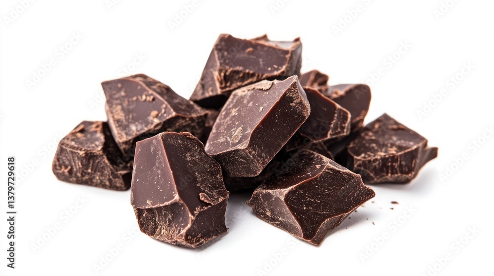 A Delicious Pile of Dark Chocolate Chunks A Delicious Pile of Dark Chocolate Chunks