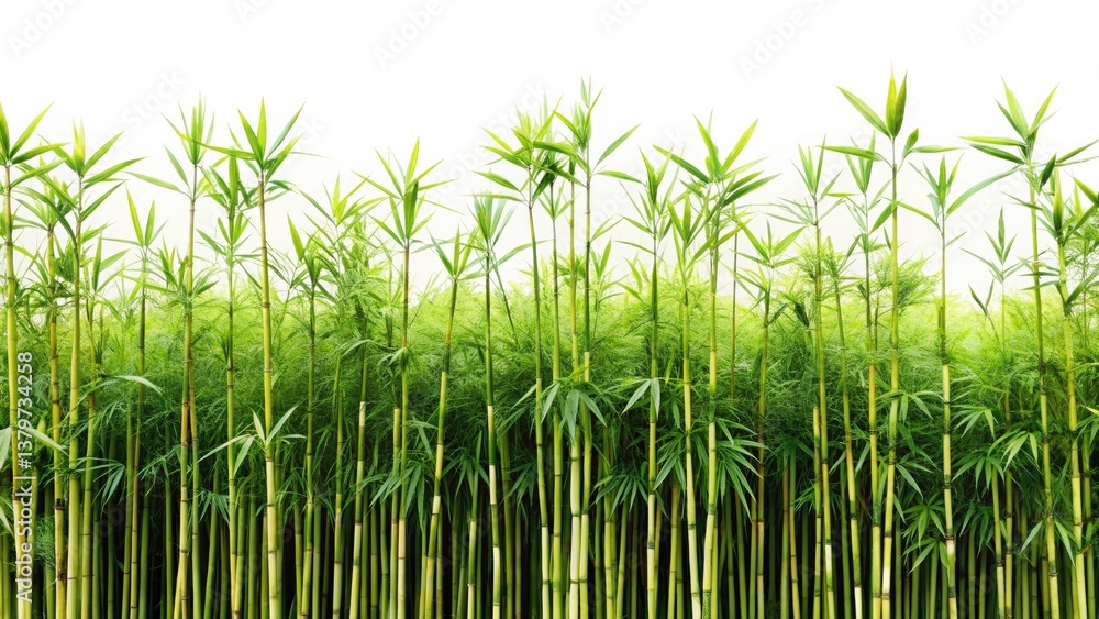 Fototapeta premium Long Exposure Bamboo Grass Sunrise Photography - Serene Morning Nature Scene