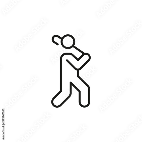 Baseball player icon. Simple baseball player icon for social media, app, and web design. Vector illustration.