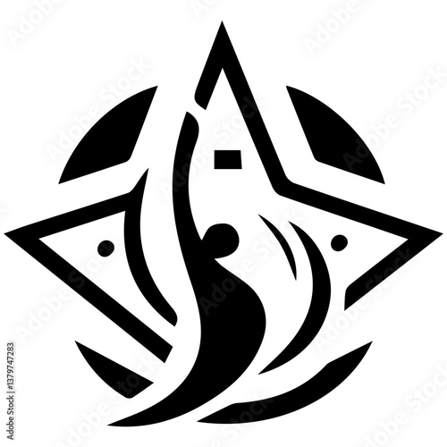Abstract icon logo symbol water design award silhouette artistic design and art