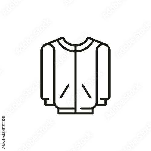 Baseball jacket icon. Simple baseball jacket icon for social media, app, and web design. Vector illustration