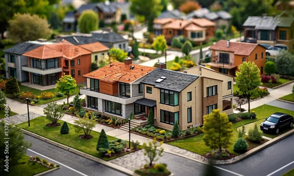 Miniature Compact House with Green Environment Miniature Compact House with Green Environment