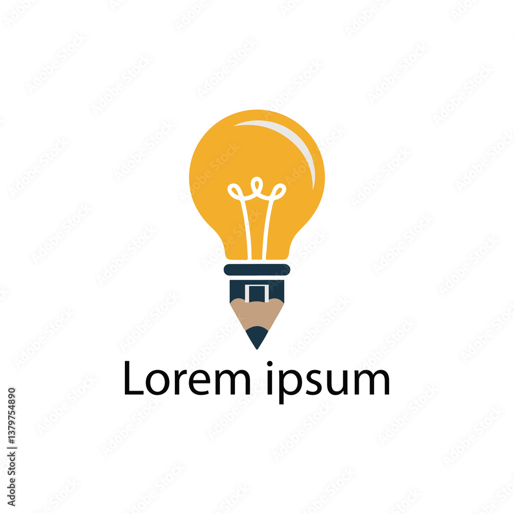 Creative Idea Logo – Light Bulb and Pencil Concept for Innovation and Design vector Creative Idea Logo – Light Bulb and Pencil Concept for Innovation and Design vector