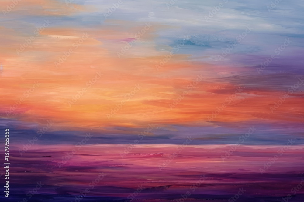 A painted sunset horizon with hues of orange, pink, and topaz, A tranquil horizon painted in hues of orange, pink, and purple A painted sunset horizon with hues of orange, pink, and topaz, A tranquil horizon painted in hues of orange, pink, and purple