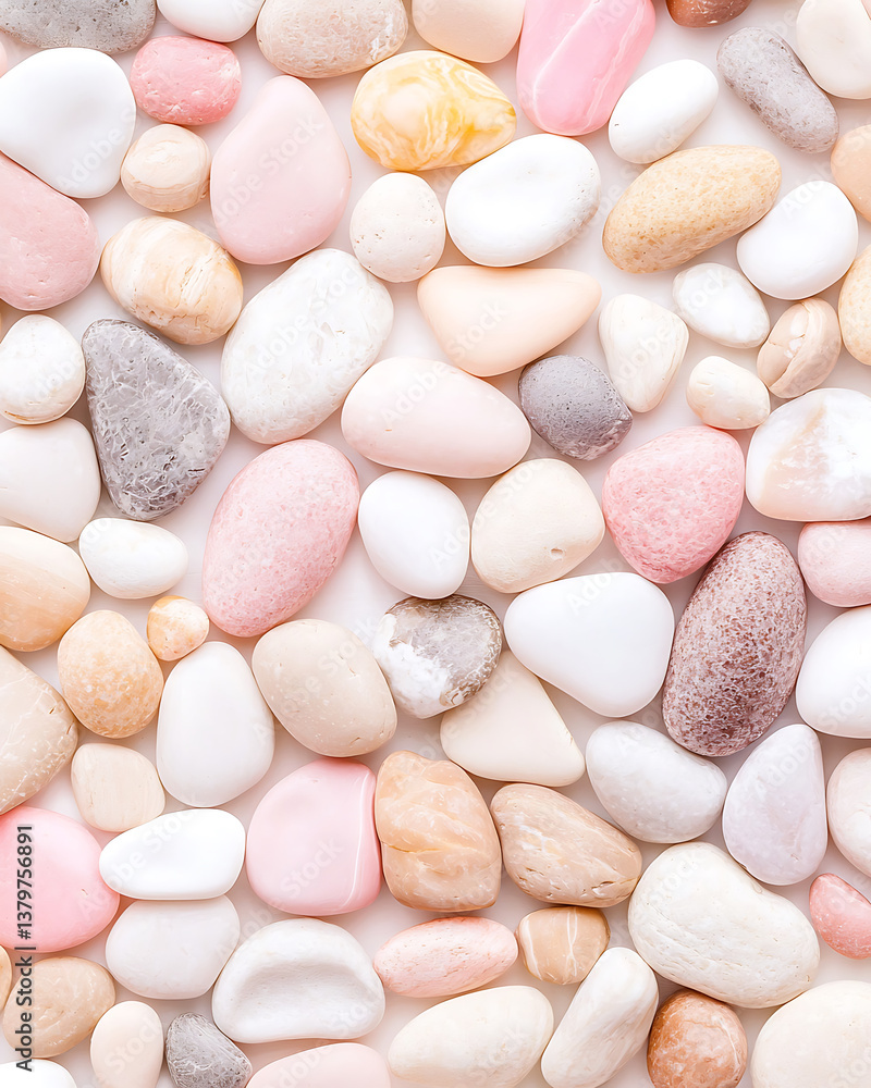 background of pebbles in various shades and shapes, creating soothing and natural aesthetic background of pebbles in various shades and shapes, creating soothing and natural aesthetic