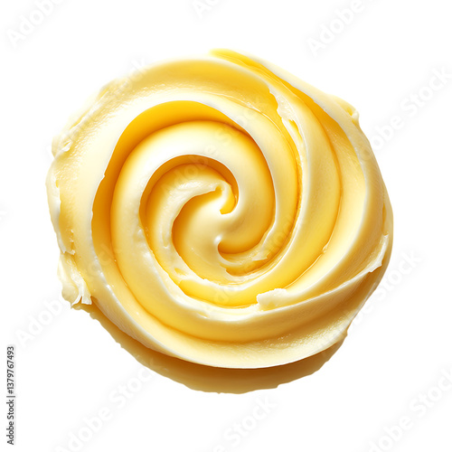curled butter curls on Transparent Background 