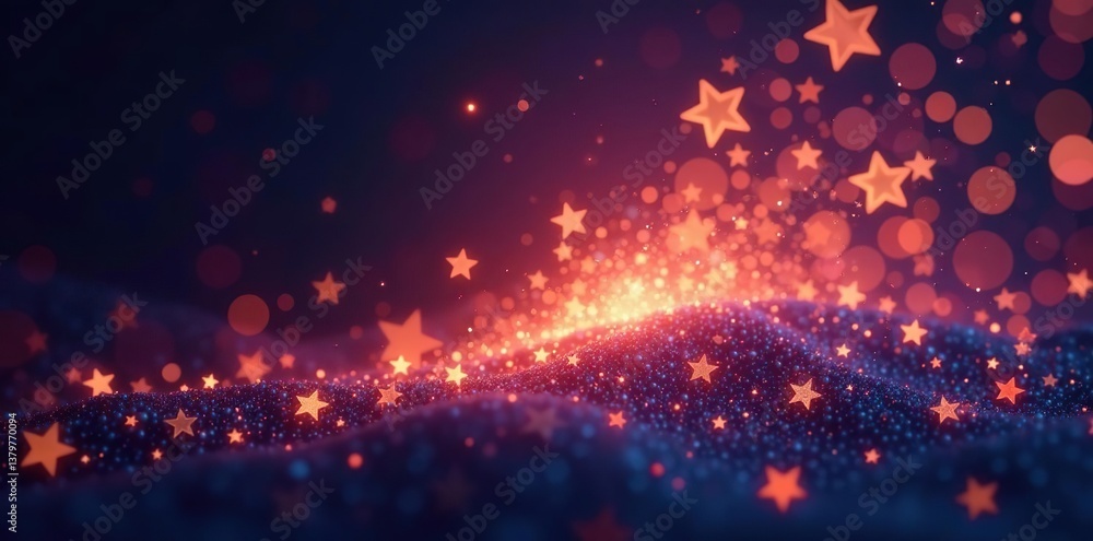 A dazzling backdrop of sparkling stars and shimmering lights, perfect for adding a touch of glamour to any design project, night, luxury A dazzling backdrop of sparkling stars and shimmering lights, perfect for adding a touch of glamour to any design project, night, luxury