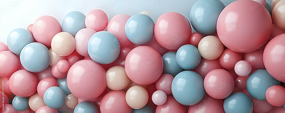 Pastel Balloon 3D Illustration Pastel Balloon 3D Illustration