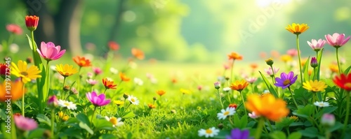 An enchanting meadow filled with various vibrant and delicate wild flowers,  outdoor,  beautiful