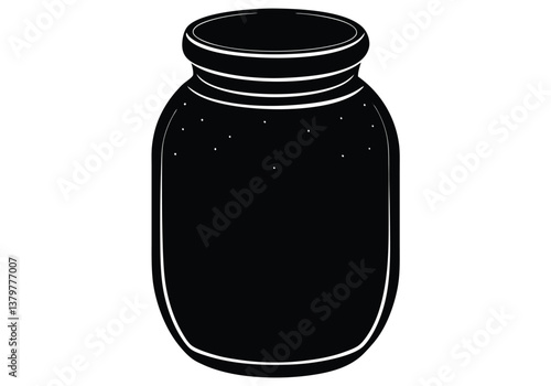 jar silhouette  isolated on white background
