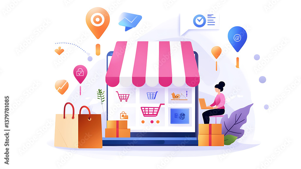 digital marketer analyzing e commerce data with heatmaps and conversion metrics, showcasing online shopping elements and user engagement digital marketer analyzing e commerce data with heatmaps and conversion metrics, showcasing online shopping elements and user engagement