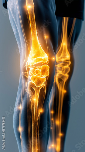 Shockwave therapy mobility rehabilitation. Recovery musculoskeletal. Shockwave therapy for muscle repair showcased in action.
