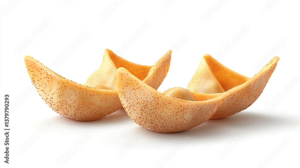 Fototapeta premium Chinese dumplings, isolated on a white background.