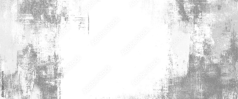 Vector retro surface texture in black and white vintage distress background.