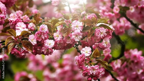 Wallpaper Mural Spring blooms cover cherry blossom branches in a vibrant display of pink flowers in a serene outdoor setting Torontodigital.ca