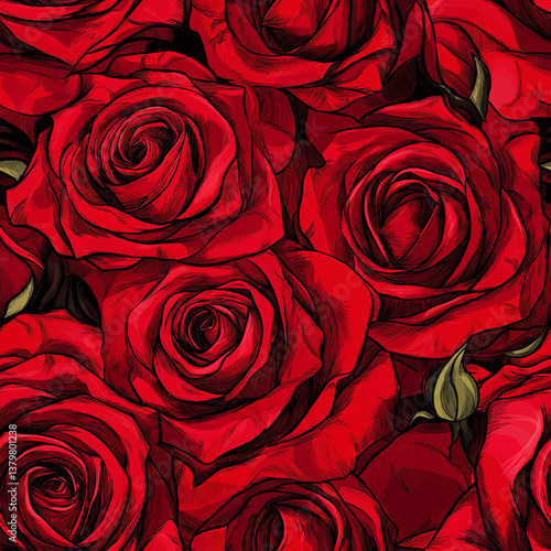Romantic Rose Pattern 