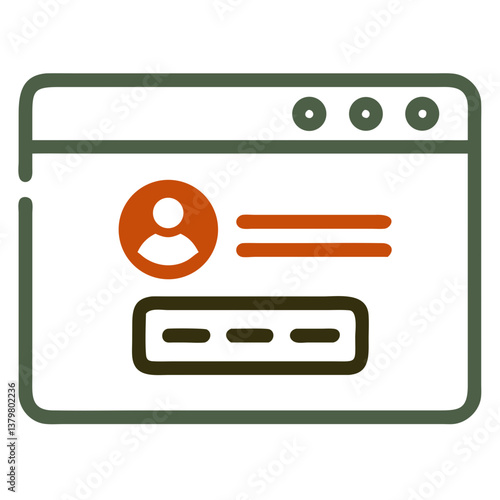 Face Scan Verification Icon with Glasses in Minimalist Style  