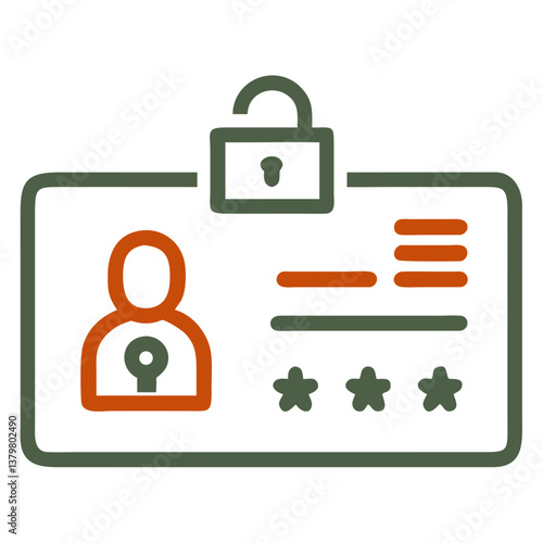 biometric system of record, verification, authentication Icon with Glasses in Minimalist Style  