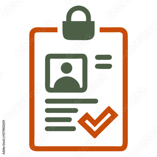 Face Scan Verification Icon with Glasses in Minimalist Style  