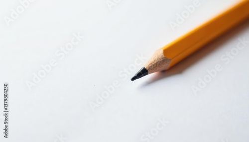 Close-up of ballot paper, pencil isolated on white, voting booth, candidate