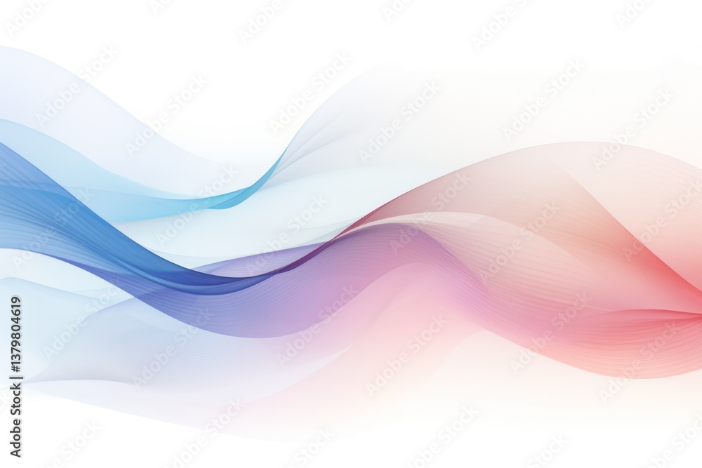 Fototapeta premium A dynamic, swirling wave pattern with a gradient of pastel colors fading into each other, creating a soft