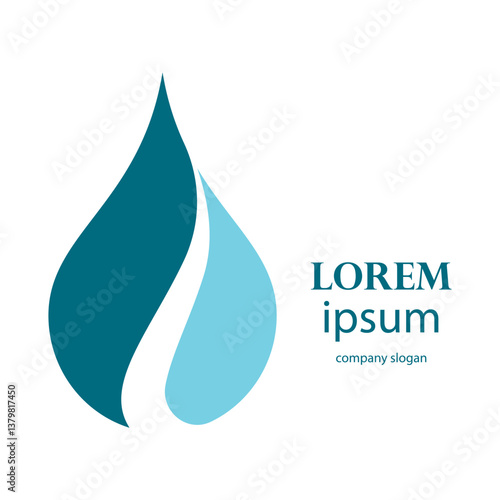 fresh blue water drop design