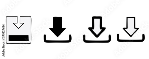 Download flat vector icon. install symbol. Download icon. Upload button. Load symbol. Modern, simple flat vector illustration
