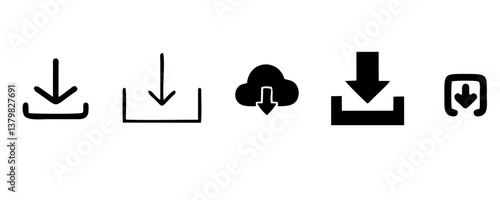 Download flat vector icon. install symbol. Download icon. Upload button. Load symbol. Modern, simple flat vector illustration
