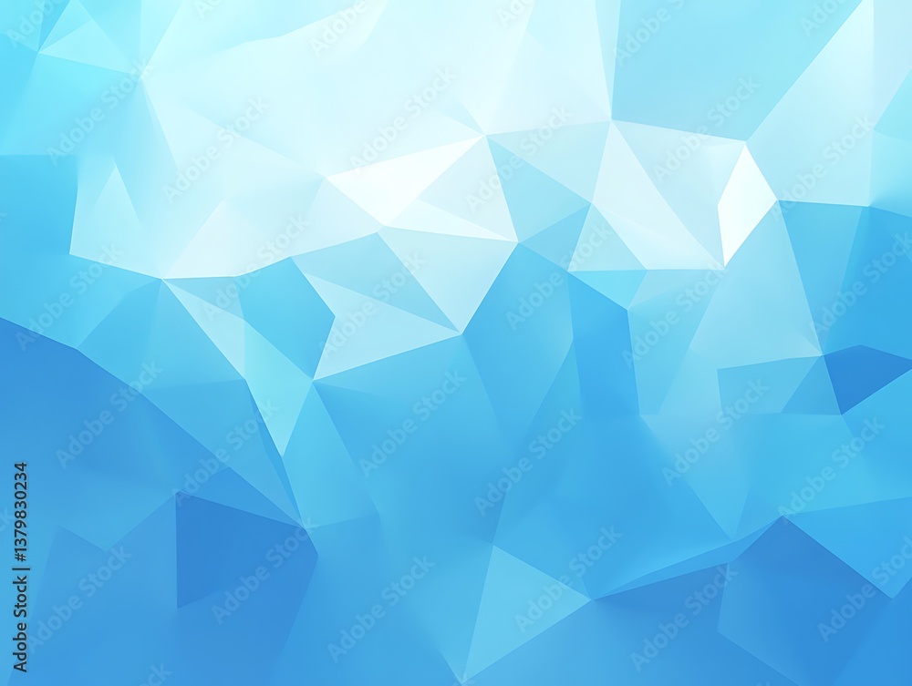 Obraz premium Abstract polygonal design featuring various shades of blue and white