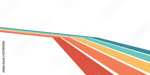 Abstract perspective line wave stripes with 3d dimensional effect. vector ilustration. eps 10