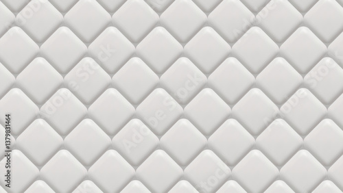 White geometric 3d background with squares or diamonds. White texture for decor or wallpaper