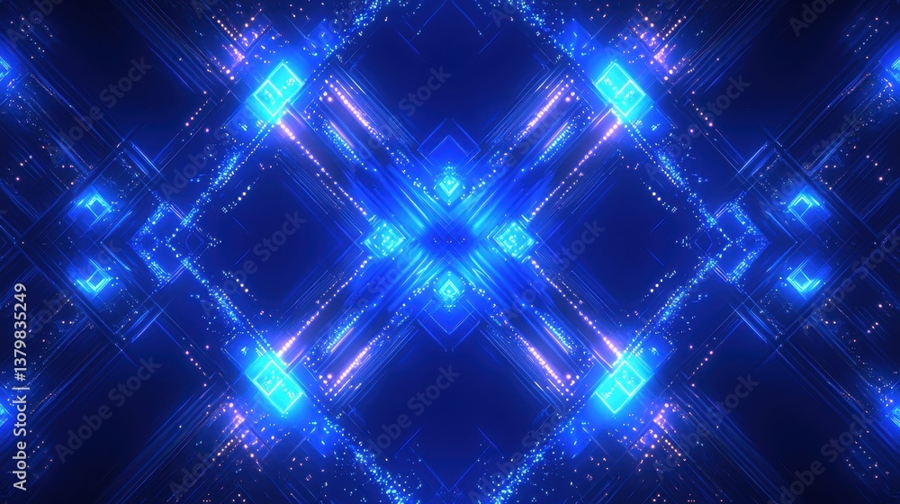 Digital Abstract Futuristic Light Matrix Grid Digital Abstract Futuristic Light Matrix Grid