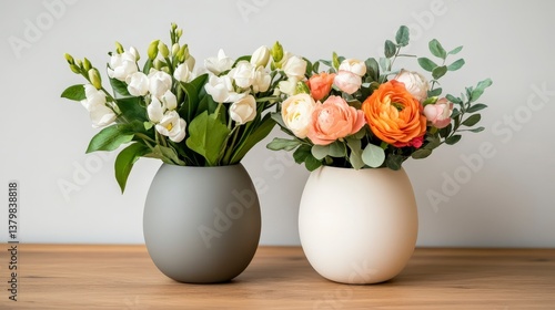 Wallpaper Mural Beautiful Easter Flower Arrangements in Egg Shaped Containers for Spring Celebrations Torontodigital.ca